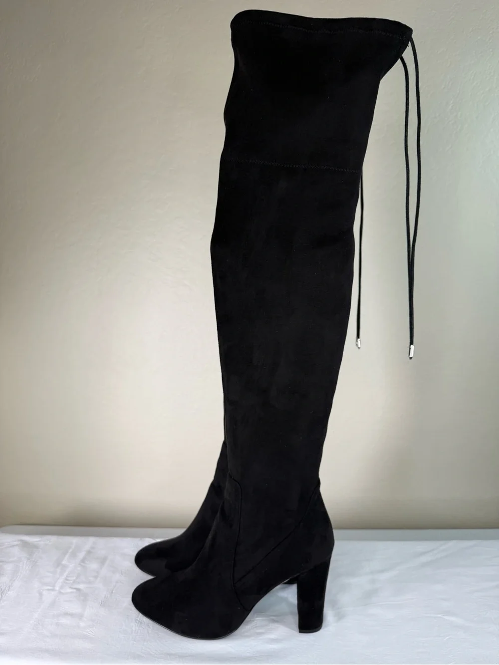 Dolce Vita Katy Over the Knee Black Heeled Boots Size 11